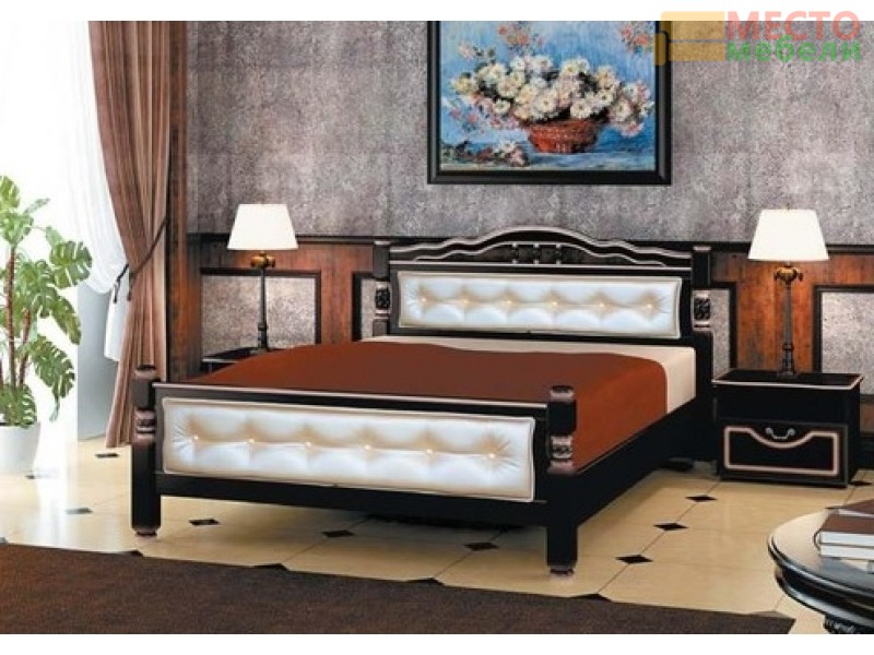 Кровать Карина-11 (орех темный), 160 см